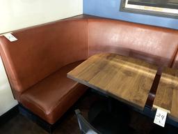 VINYL 63"X60" CORNER BOOTHS