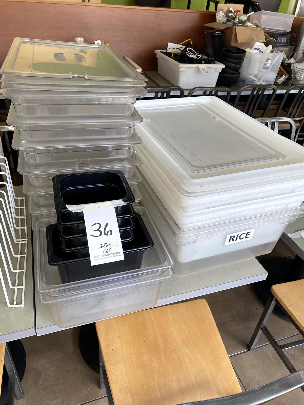 LOT - (22)ASST PLASTIC FOOD CONTAINERS