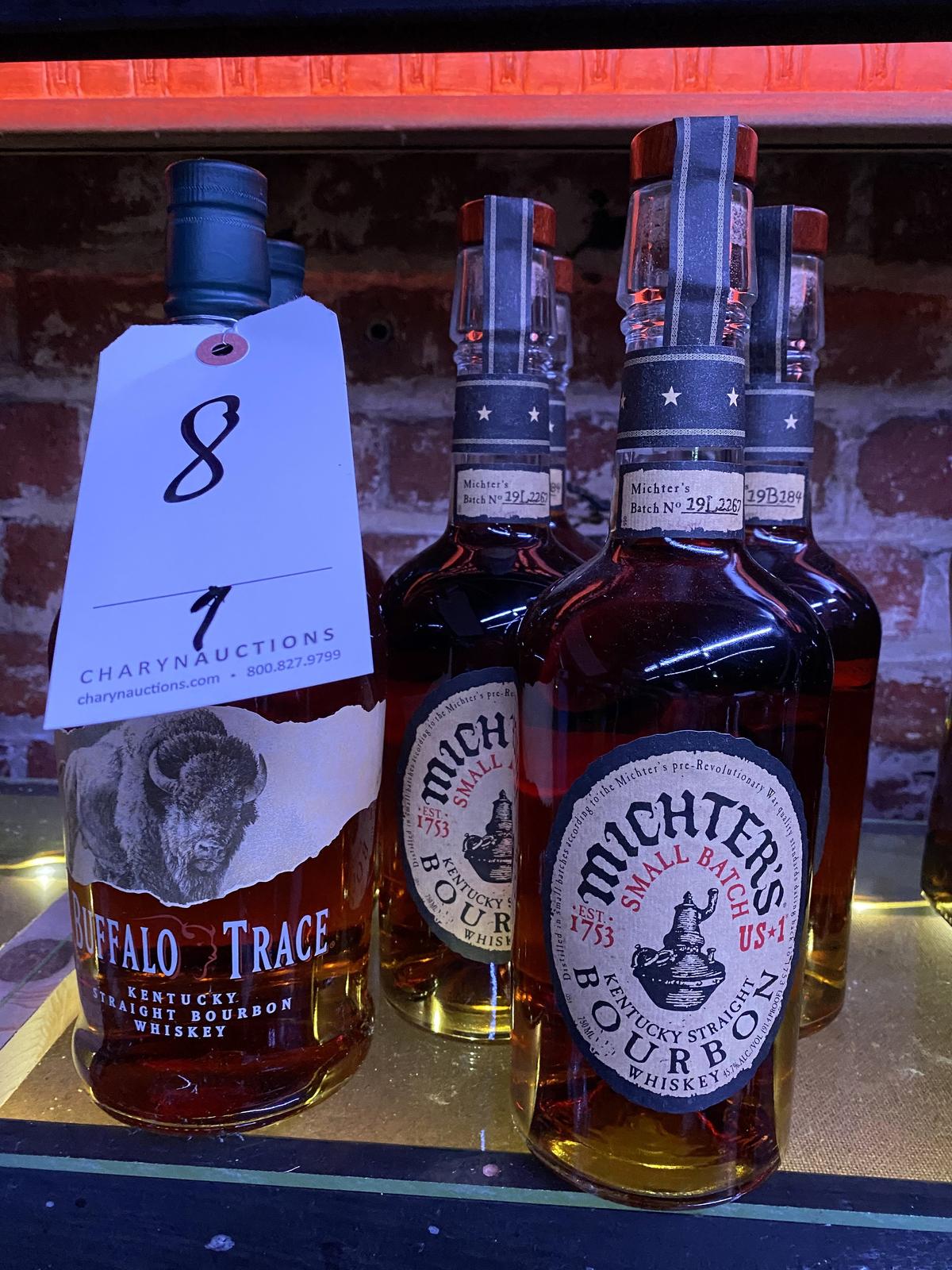 *EACH*BOTTLES BUFFALO TRACE & MICHTER'S WHISKEY