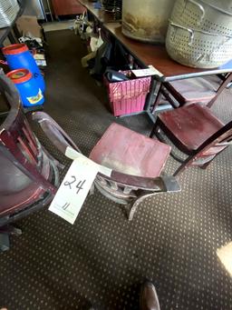 *EACH*WOOD CAFE CHAIRS (DISTRESSED)