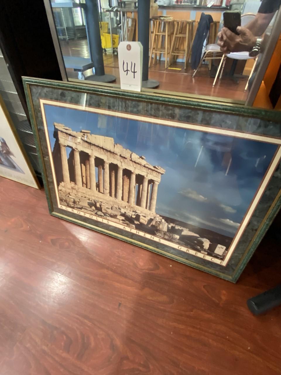 FRAMED 39"X27" 'ACROPOLIS-ATHENS, GREECE' PRINT