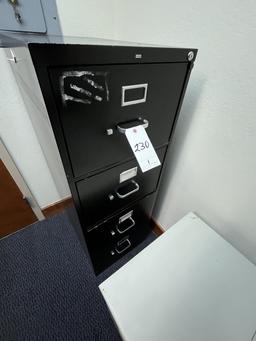 HON BLACK METAL 4-DRAWER LEGAL FILE CABINET