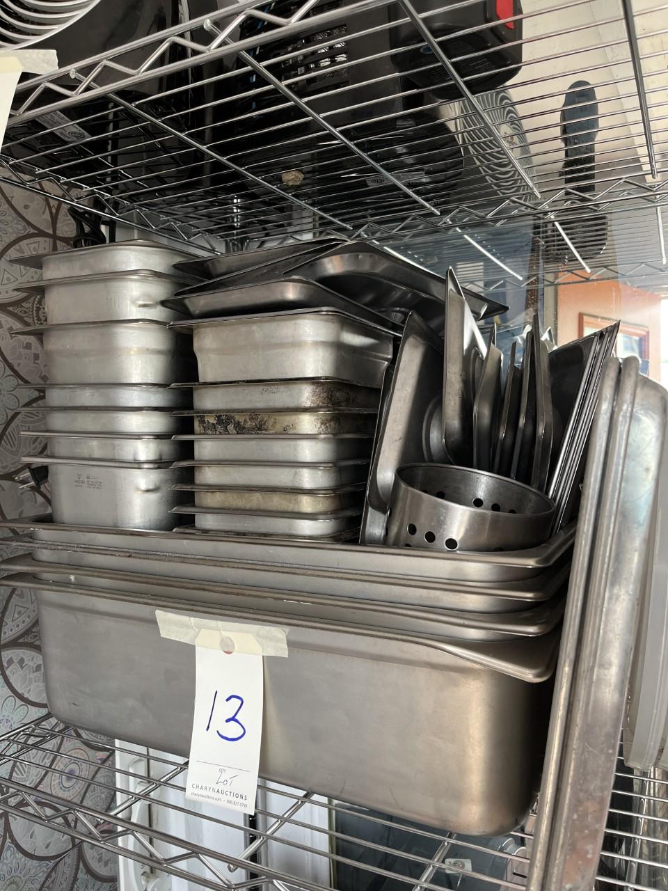 *LOT*(20)S/S ASST FOOD PANS W/SOME LIDS