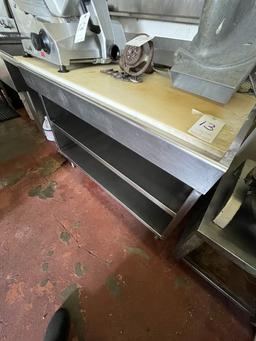 ALL S/S 48"X30" WORKTABLE W/BACKSPLASH & (2)UNDERSHELVES