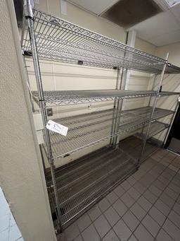 METRO CHROME 60"X30" WIRE RACK W/(4)SHELVES