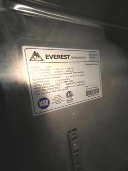 EVEREST S/S 2-DOOR FREEZER W/CASTERS MOD. ESF-2