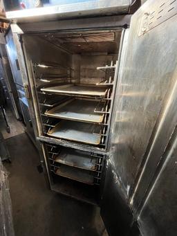 WITCO S/S SPLIT-DOOR COOK & HOLD OVEN W/CASTERS 1PH 208/240V MOD. 1200AD-SSIS