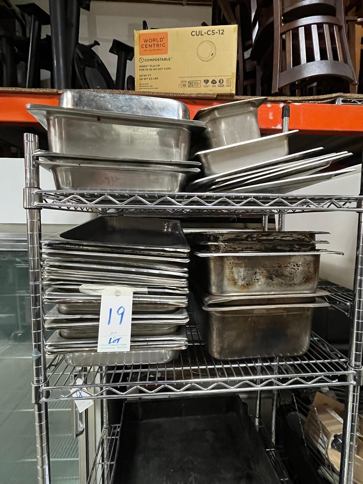 *LOT*(35)ASST S/S FOOD PANS & LIDS