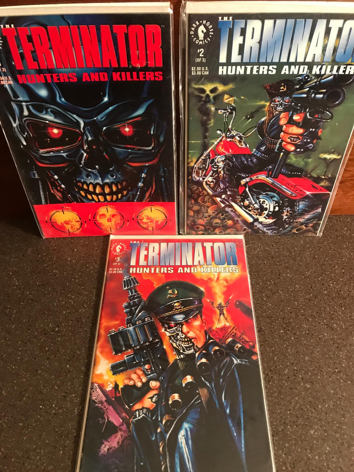 Terminator Hunters and Killers Comics Entire Series #1-3 Dark Horse Comics