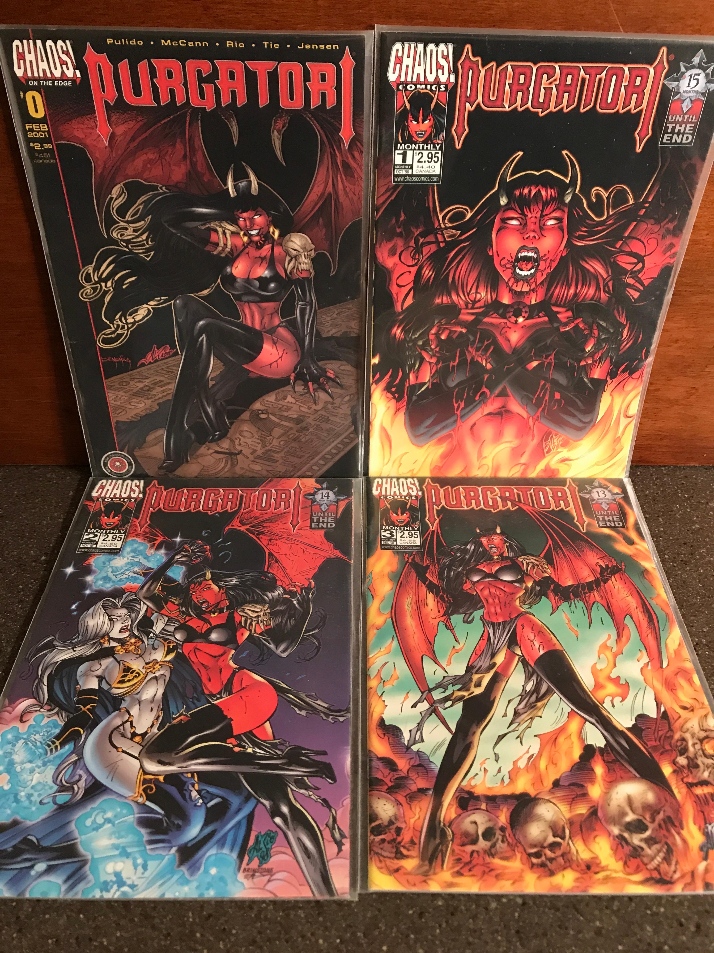 4 Purgatori monthly Comic #0 - 3 Series Run Chaos! Dynamite Comics Brian Pulido