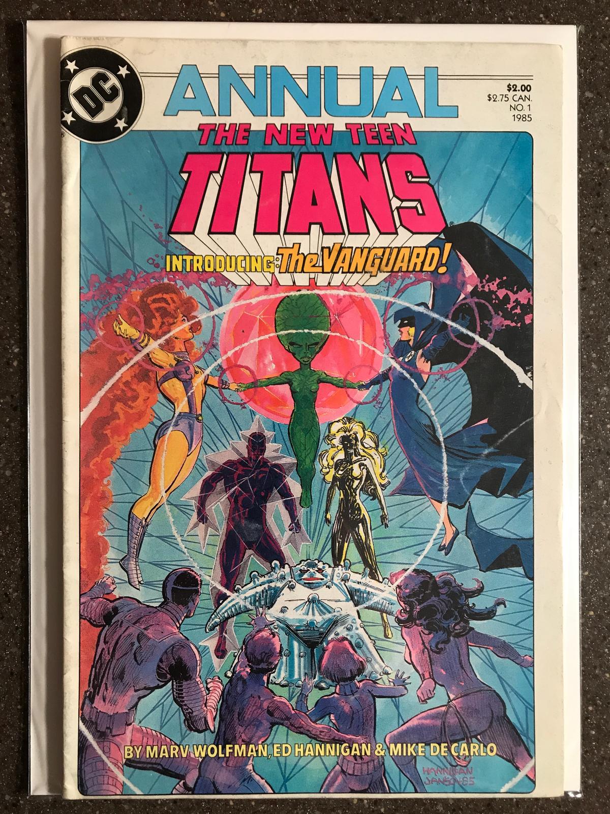 The New Teen Titans Annual Comic #1 DC Comics 1985 Bronze Age KEY The Vanguard