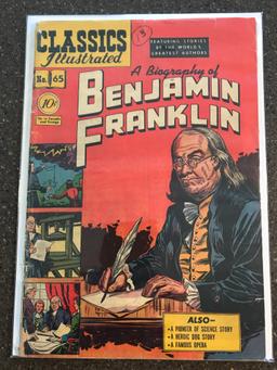 Classics Illustrated #65 A Biography of Benjamin Franklin 1949 Golden Age First Edition