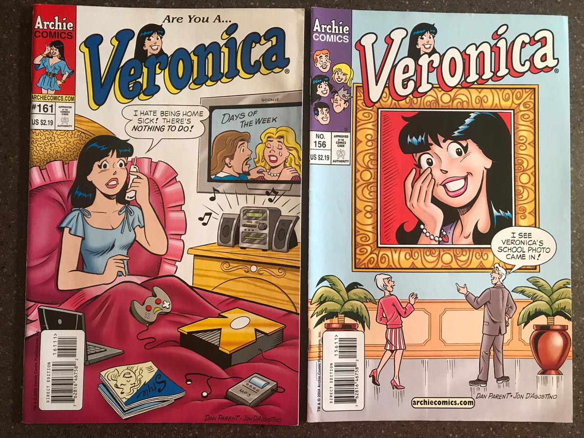 2 Issues Veronica #156 & #161 Archie Comics