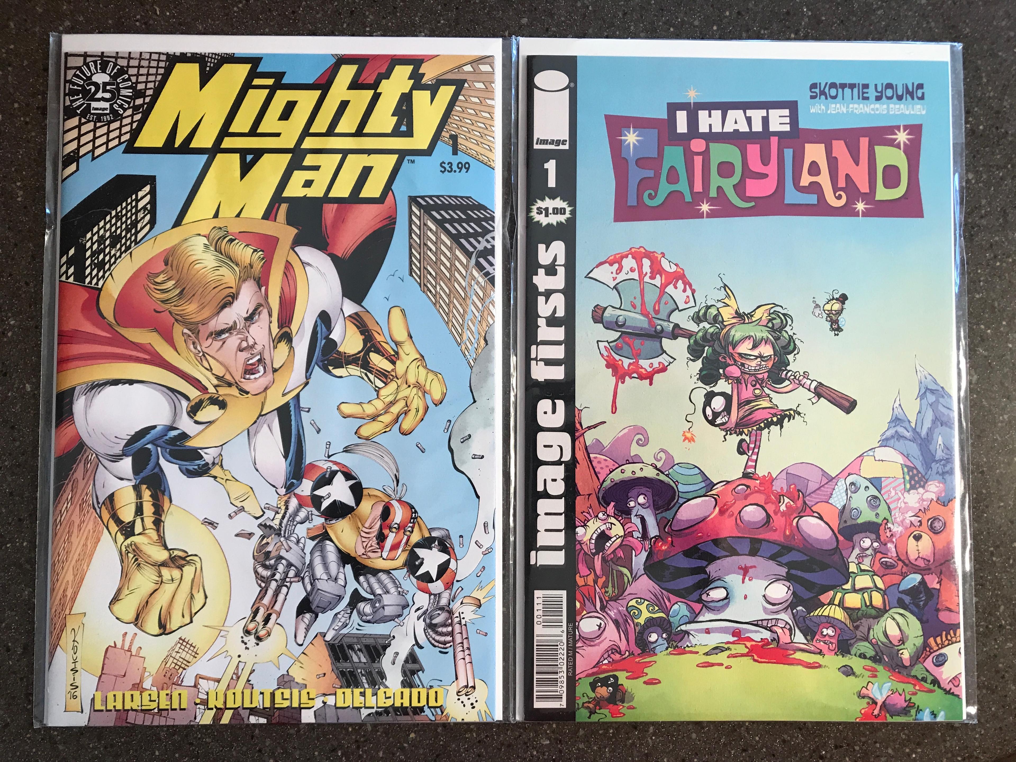 2 Issues I hate Fairyland Comic #1 & Mighty Man Comic #1 Image KEY 1st Issues