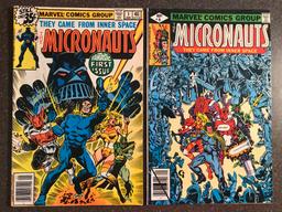 2 Issues The Micronauts Comic #1 & #9 Marvel Comics 1979 Bronze Age KEY 1st Issue