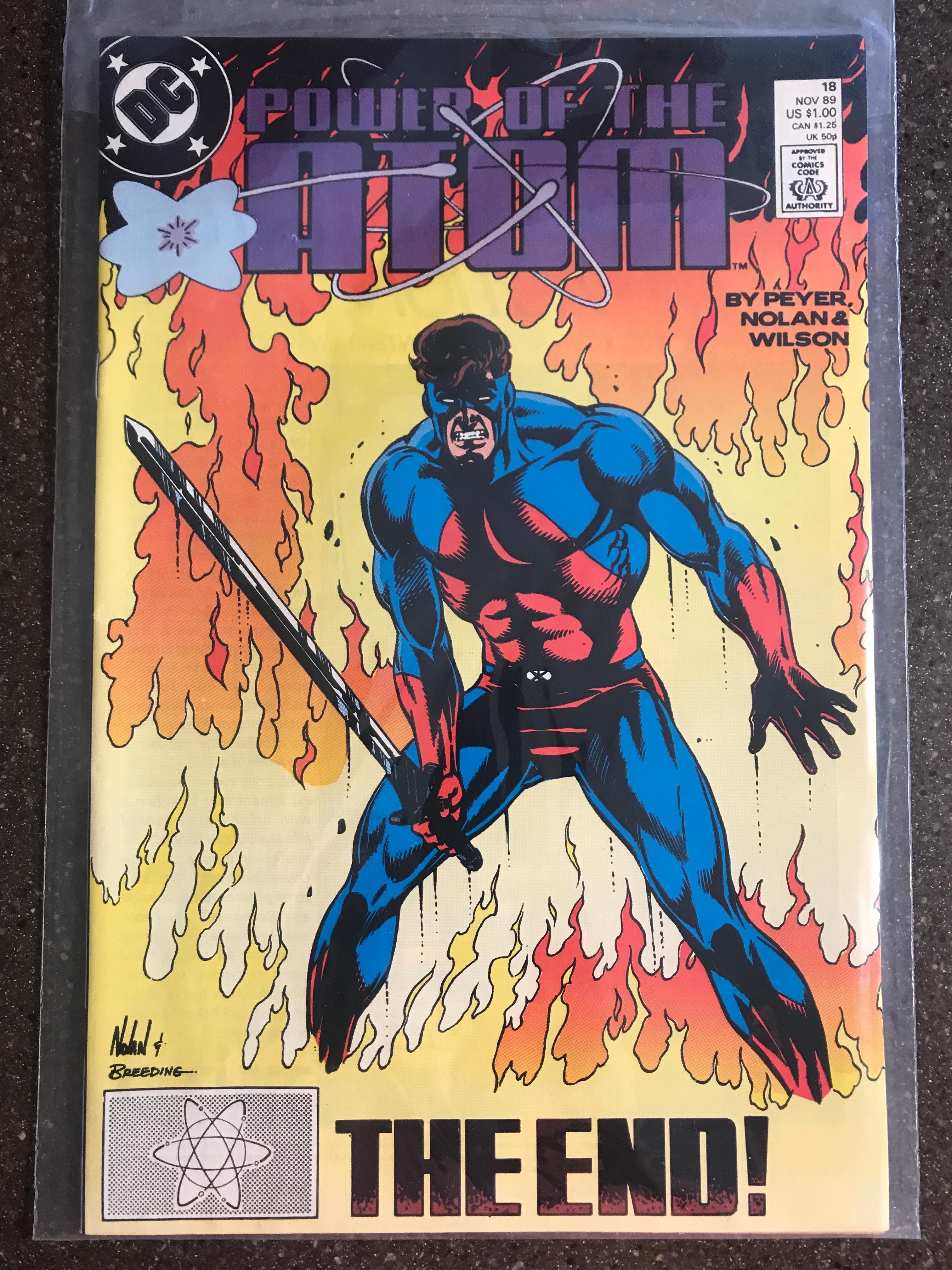 2 Issues Power of the Atom Comic #17 &#18 DC Comics 1989 Copper Age KEY Series Finale