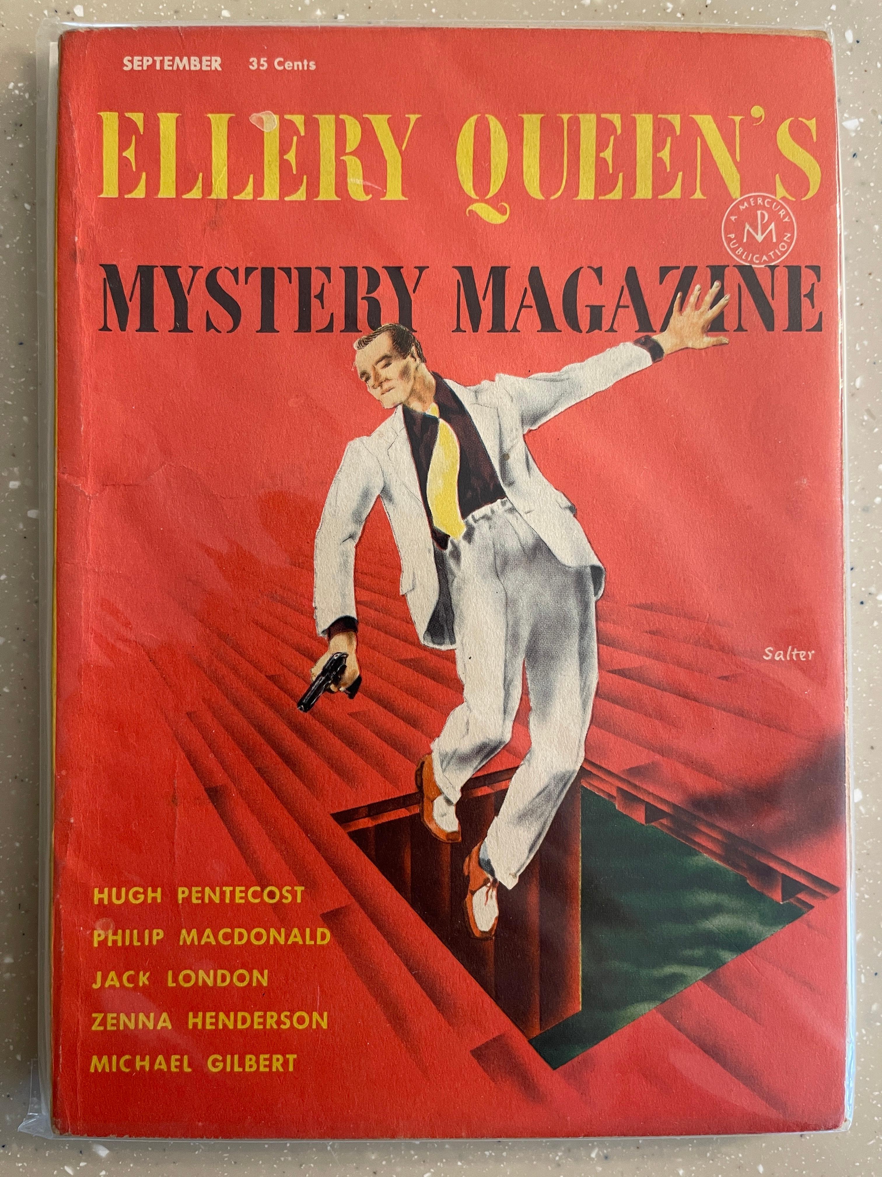 Ellery Queens Mystery Magazine Vol 24 #3 Davis Publications 1954 Golden Age Jack London