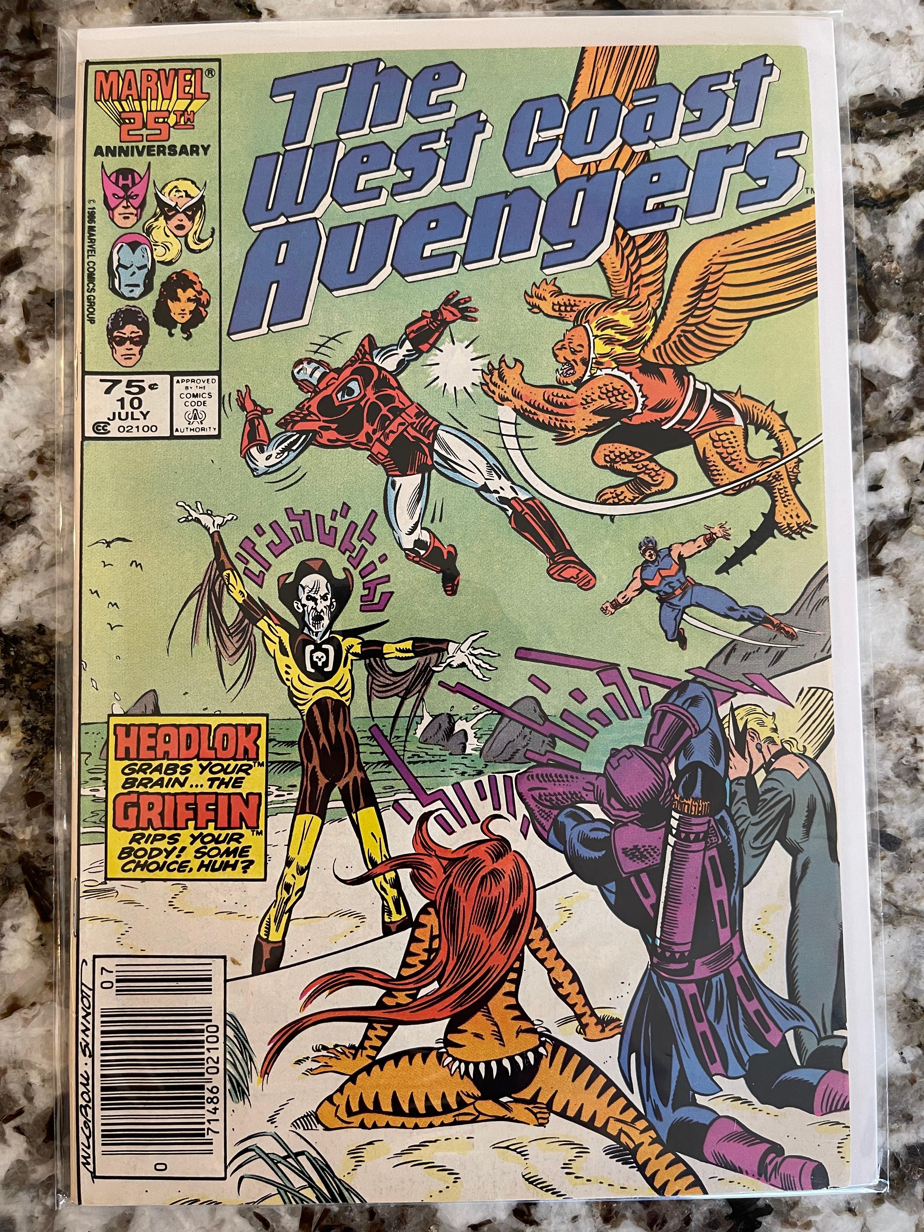 Avengers West Coast #10 Marvel 1986 Copper Age KEY 1st Appearance of Headlok