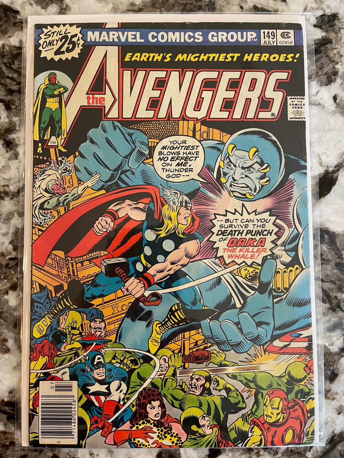 Avengers Comic #149 Marvel 1976 Bronze Age Includes THOR, Vision and Scarlet Witch