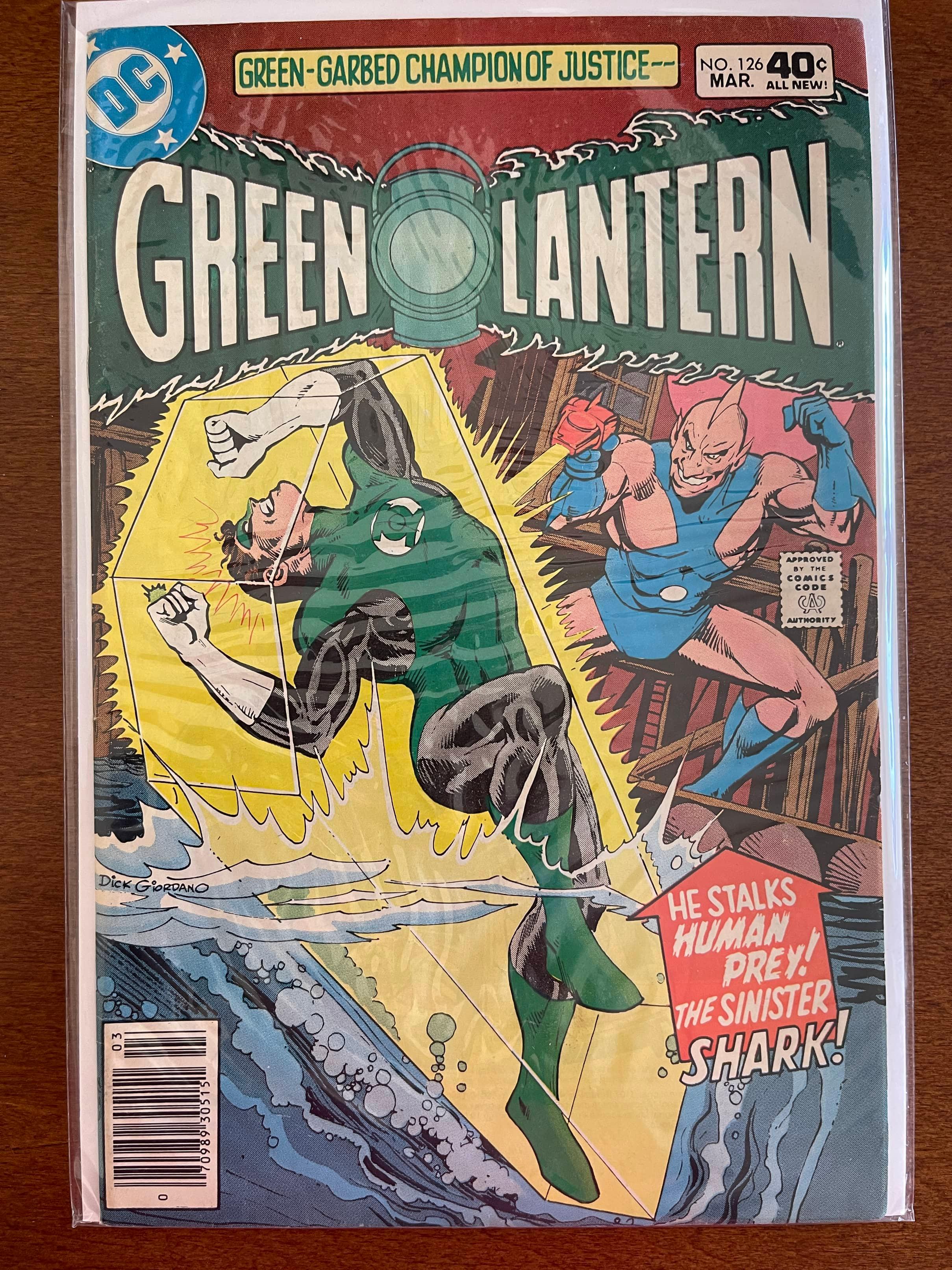 Green Lantern Comic #126 DC 1980 Bronze Age Sinister Shark