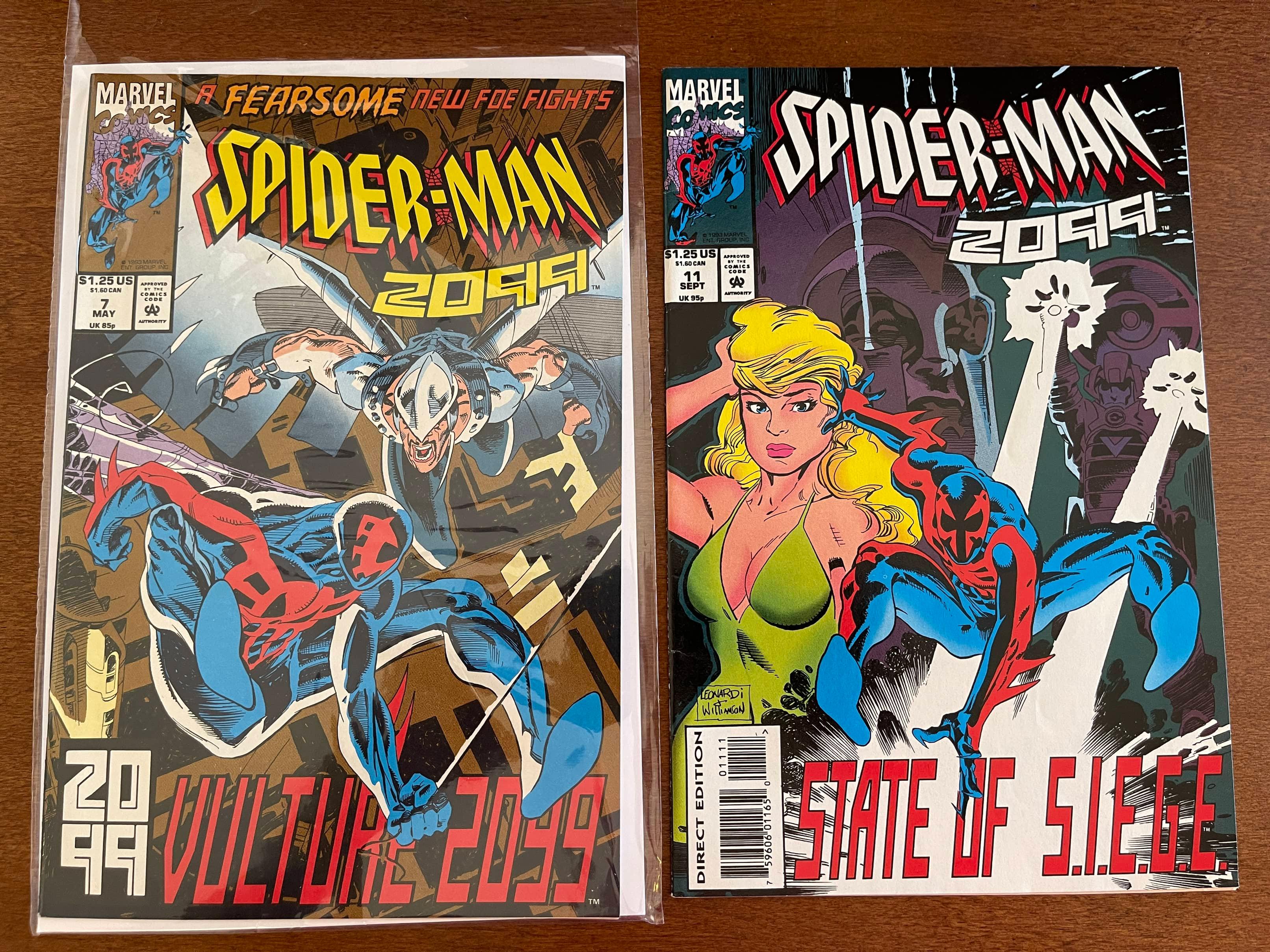 2 Spider-man 2099 Comics #7 and #11 Marvel Comics Vulture 2099