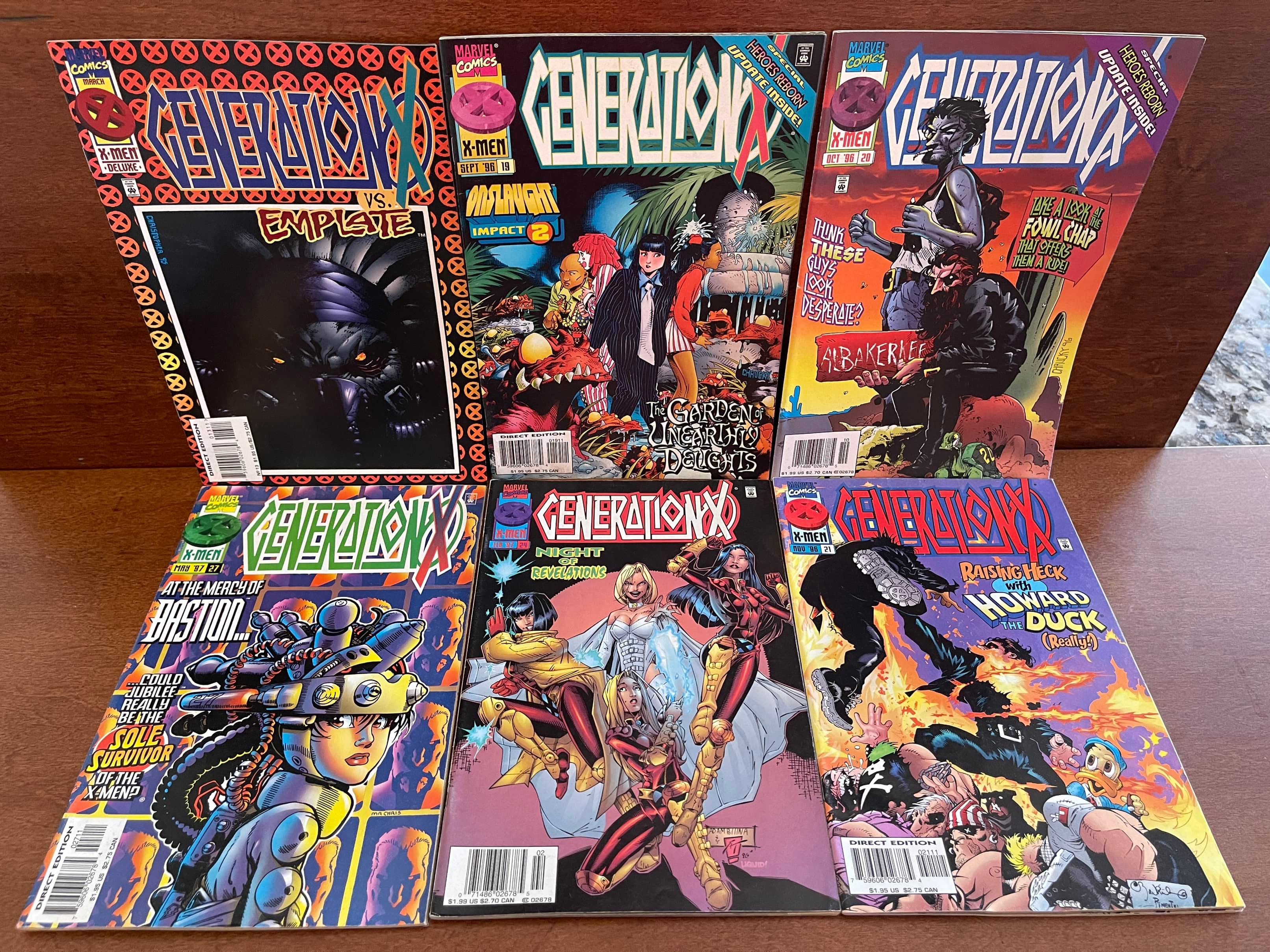 6 Generation X Comics #13, #19-21, #24, and #27 Marvel Comics Heroes Reborn X-Men