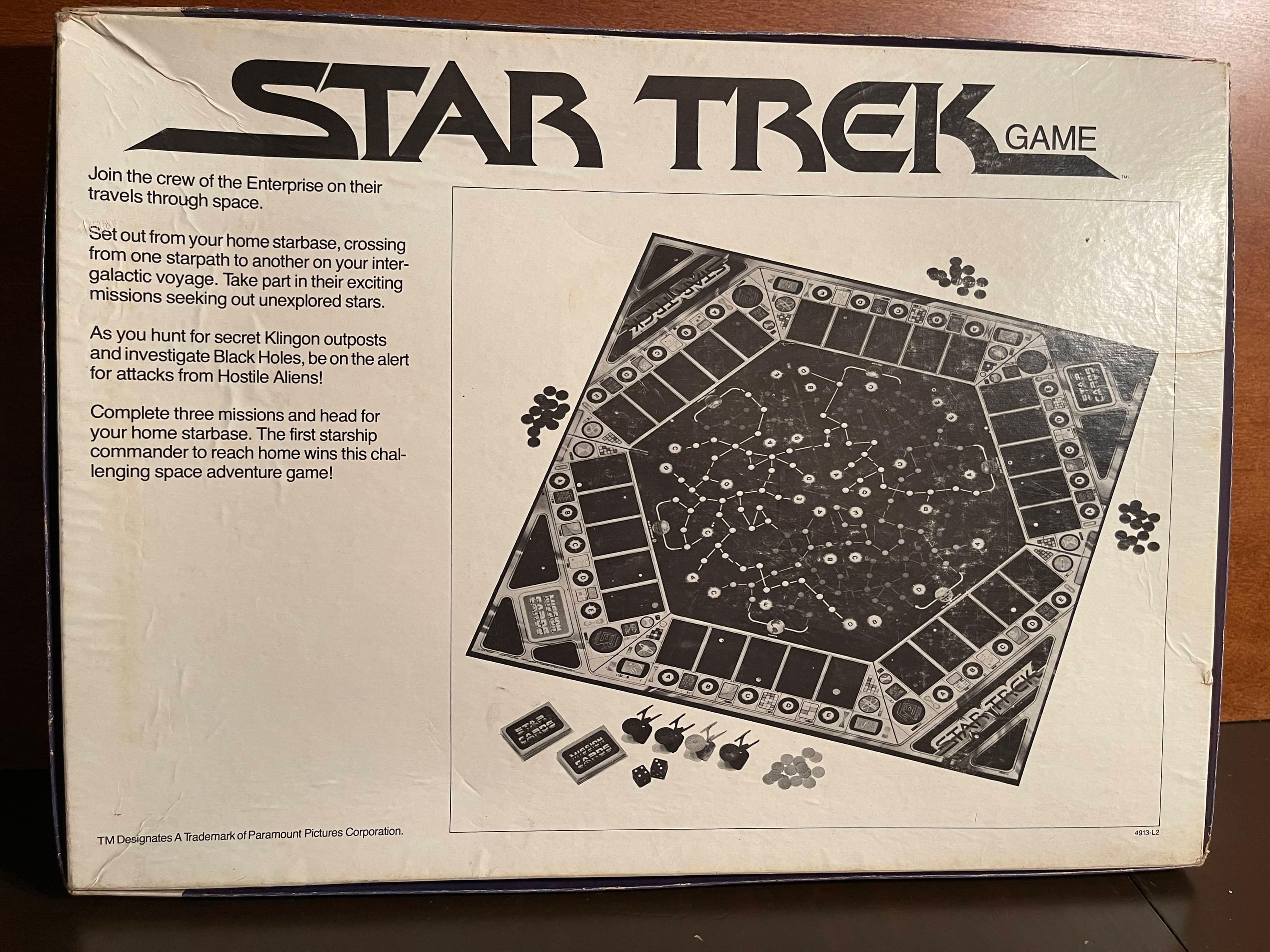 1979 Vintage Original STAR TREK Board Game Milton Bradley Paramount Pictures