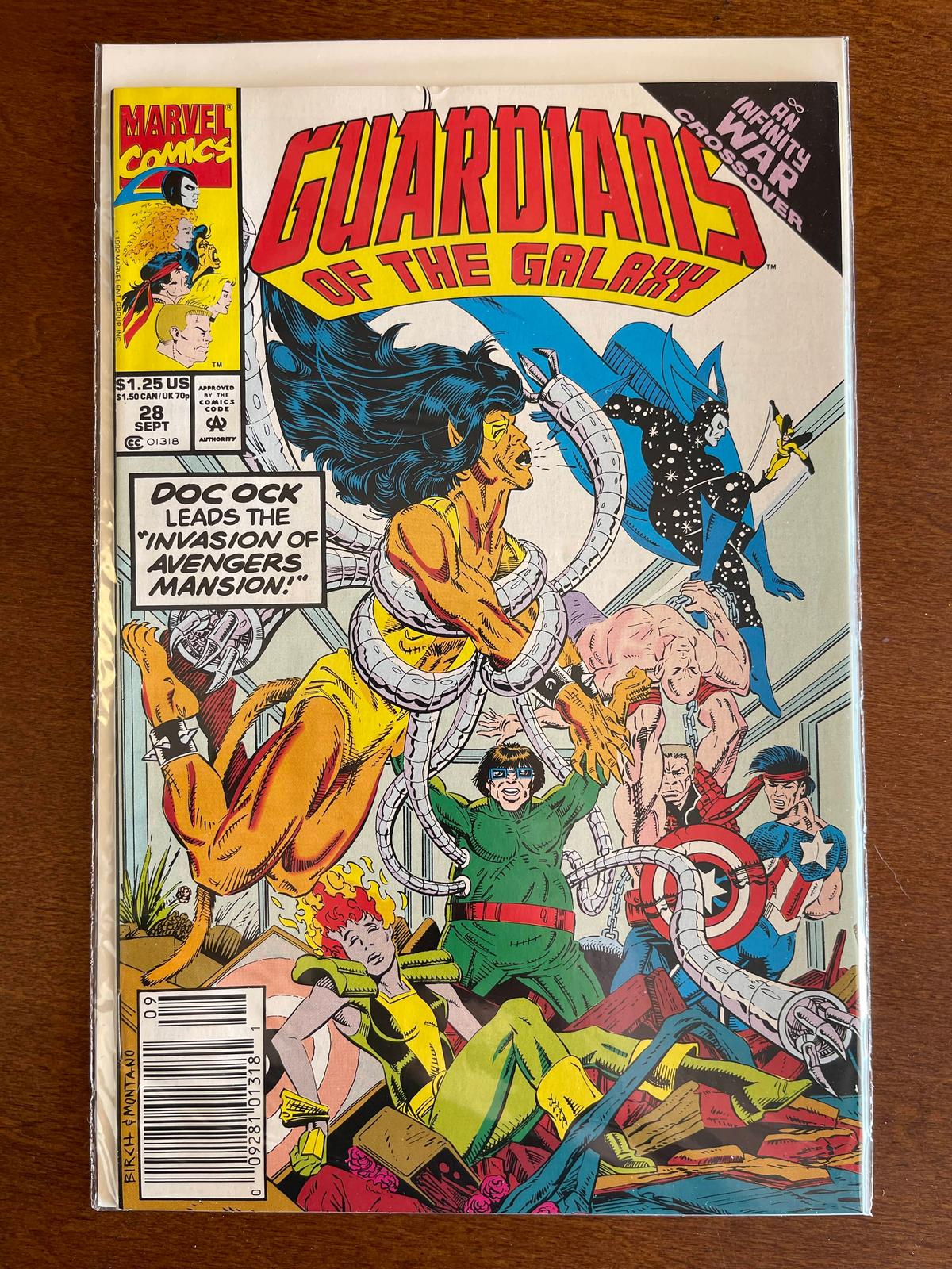 Guardians of the Galaxy Comic #28 Marvel Comics KEY 1st Team Appearance of the 5th Roster of the Mas