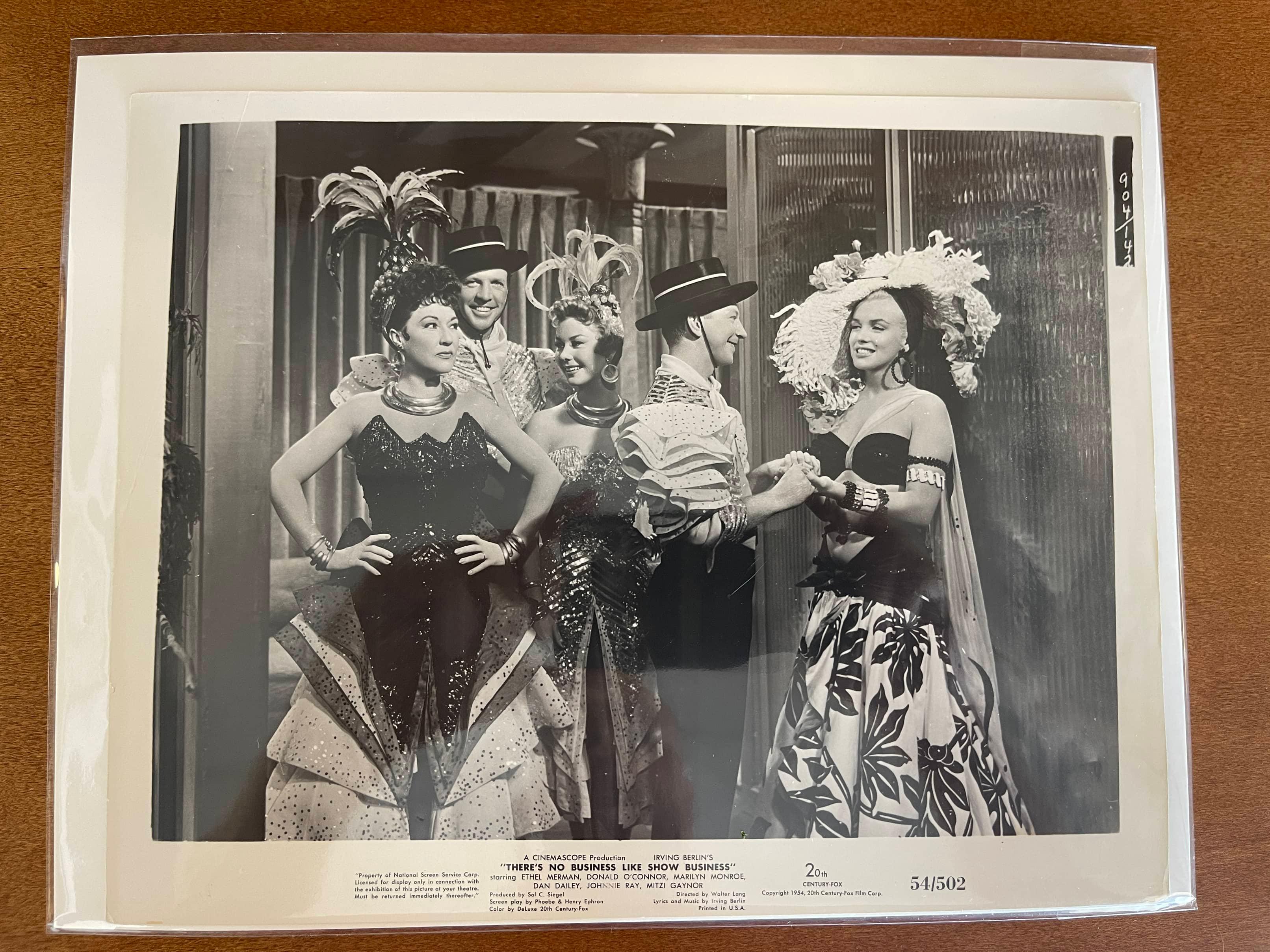 Original Publicity Photo 8X10 of Marilyn Monroe Ethel Merman Donald OConnor 1954 Still