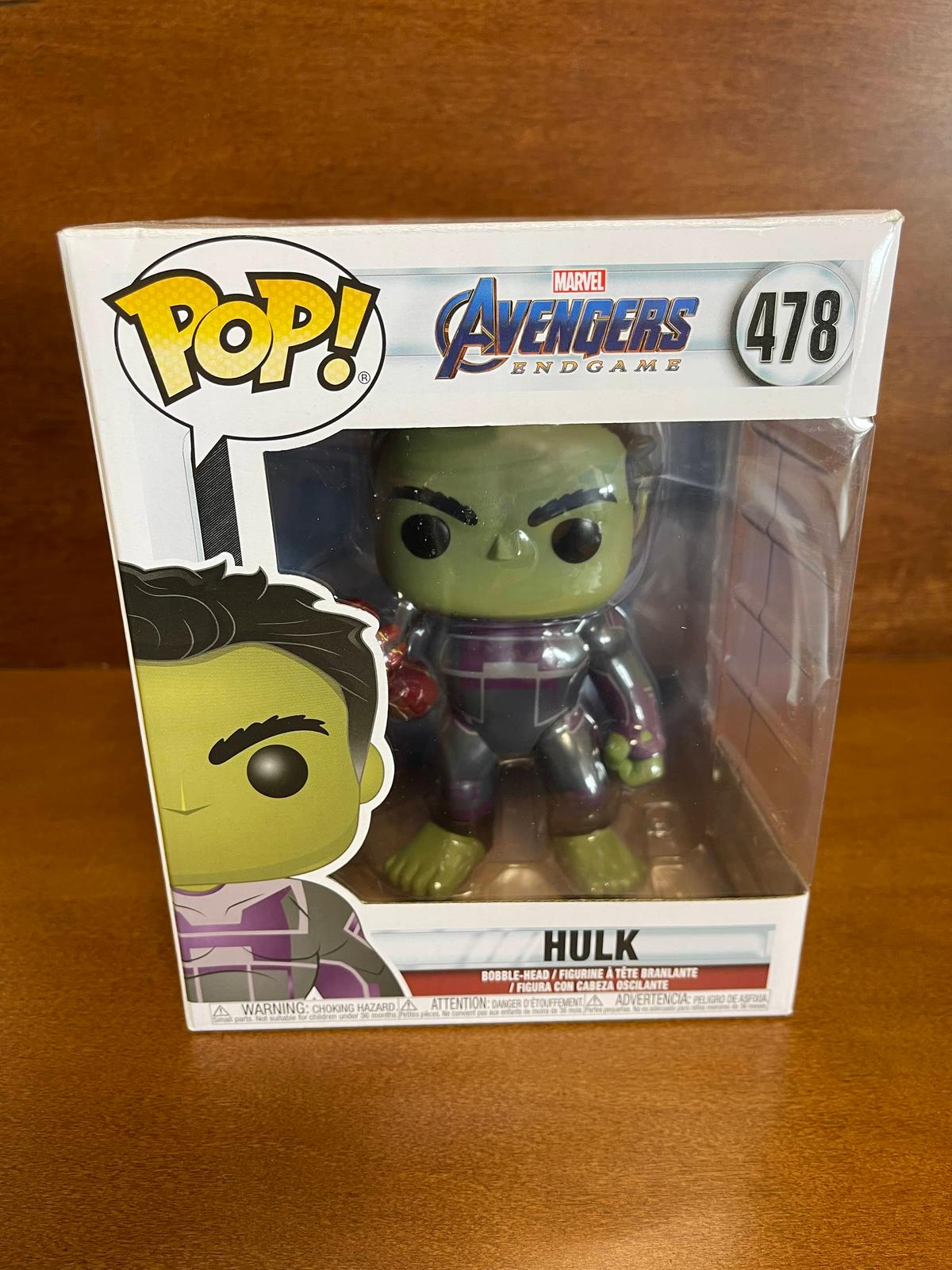 Marvel Movie Hulk Funko Pop Figure #478 Disney NEW Avengers Endgame Bobblehead Vinyl Collectible Ini