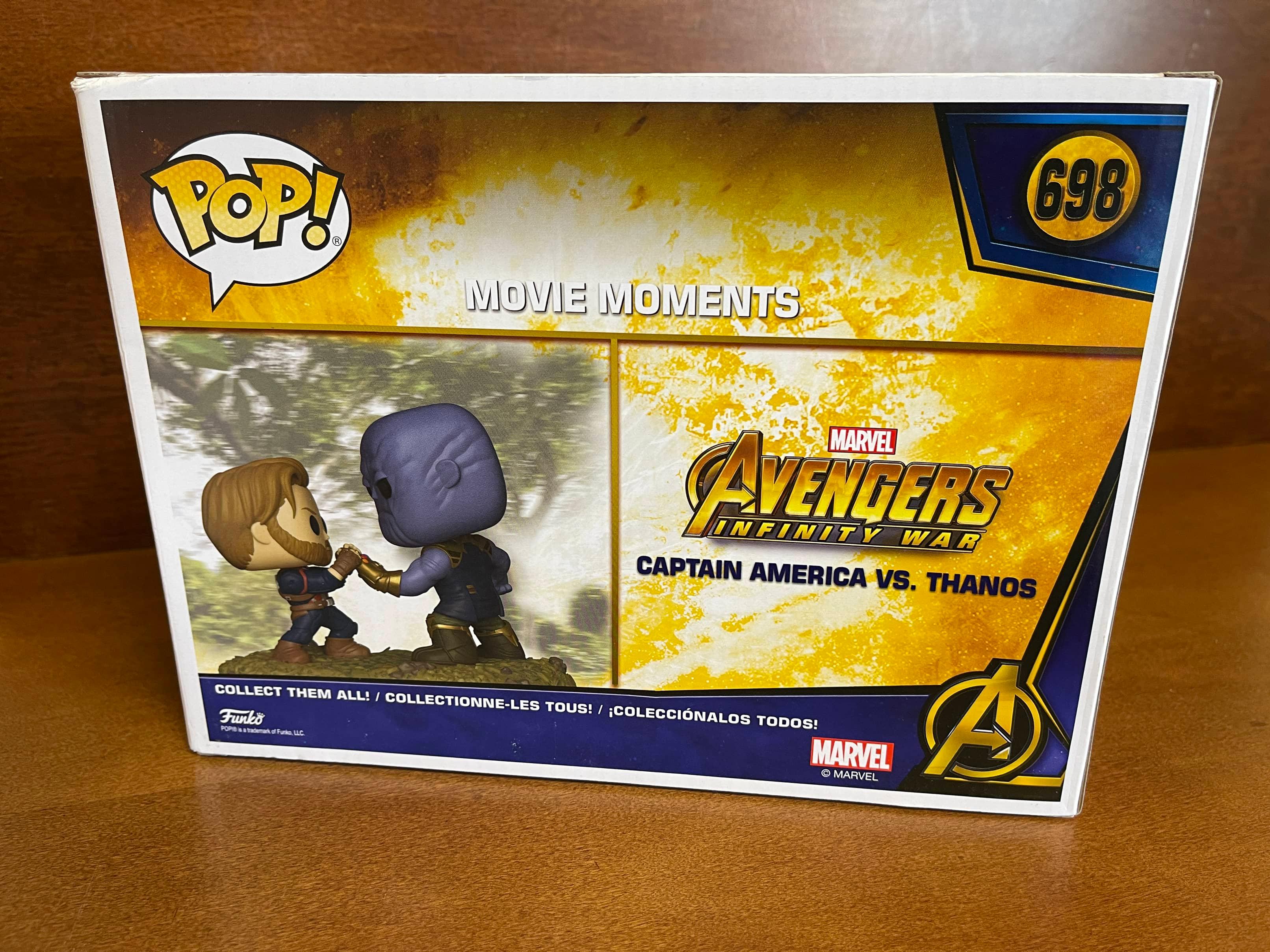 Marvel Movie Moments Captain America Vs Thanos Funko Pop Figures #698 NEW Disney Avenger Infinity Wa