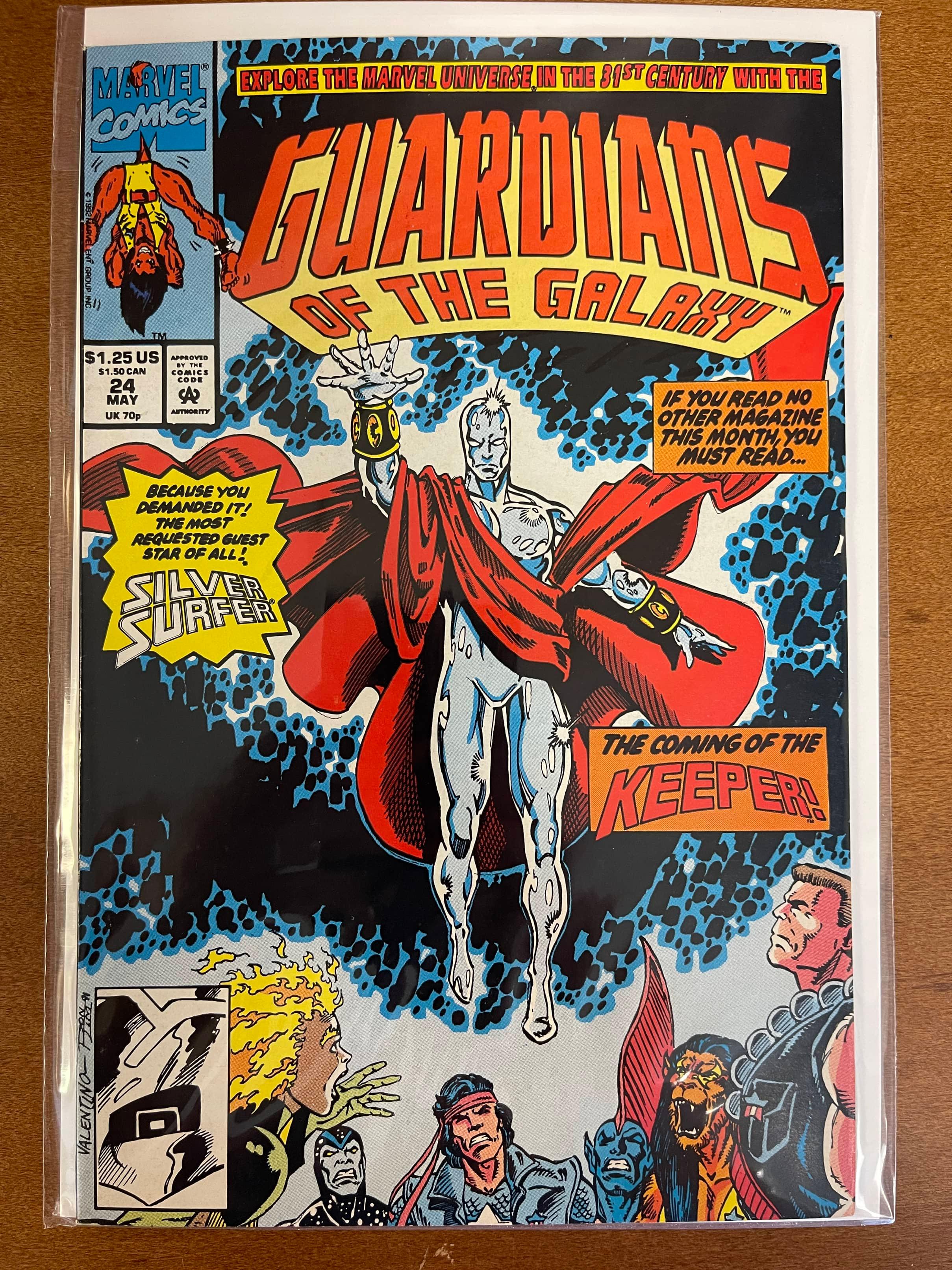 Guardians of the Galaxy Comic #24 Marvel Comics 1992 Silver Surfer and Keeper