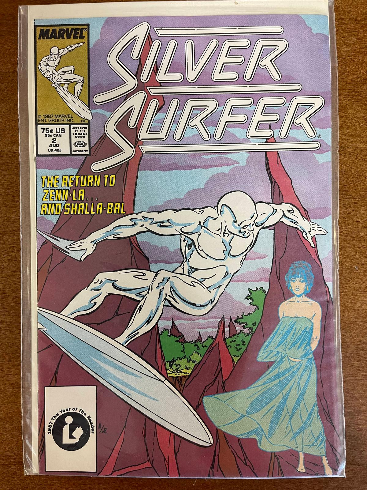 Silver Surfer Comic #2 Marvel Comics 1987 Copper Age Zenn La Shalla Bal