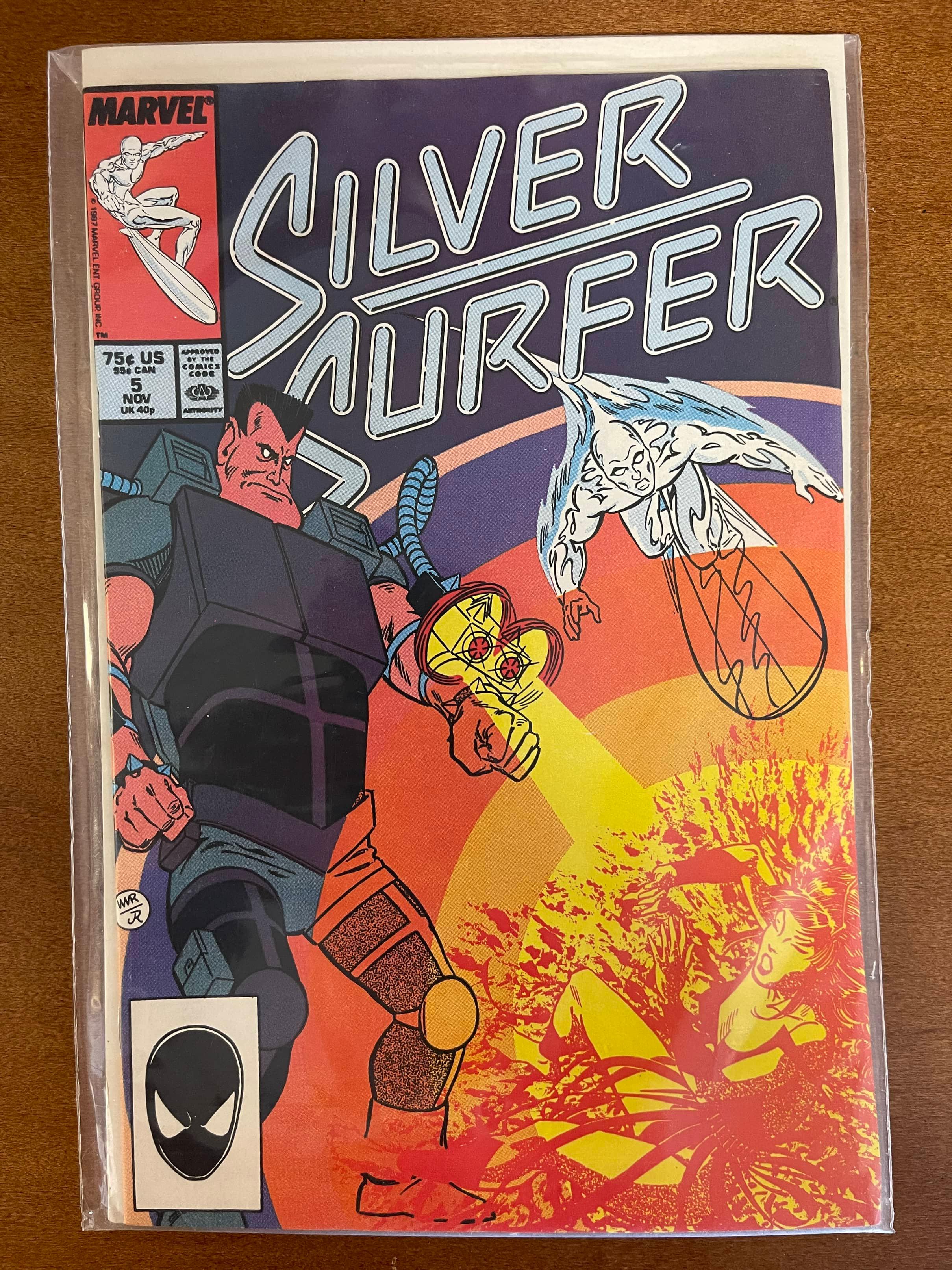 Silver Surfer Comic #5 Marvel Comics 1987 Copper Age Guest Starring Mantis