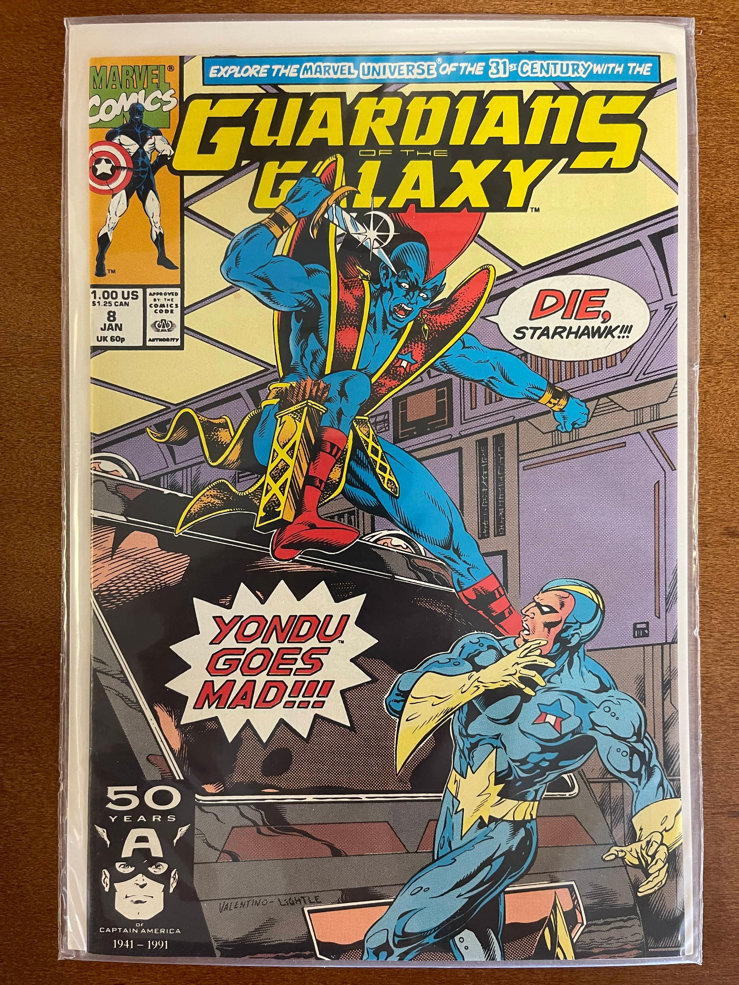 Guardians of the Galaxy Comic #8 Marvel Comics 1991 KEY 1st Cameo Appearance of Rancor