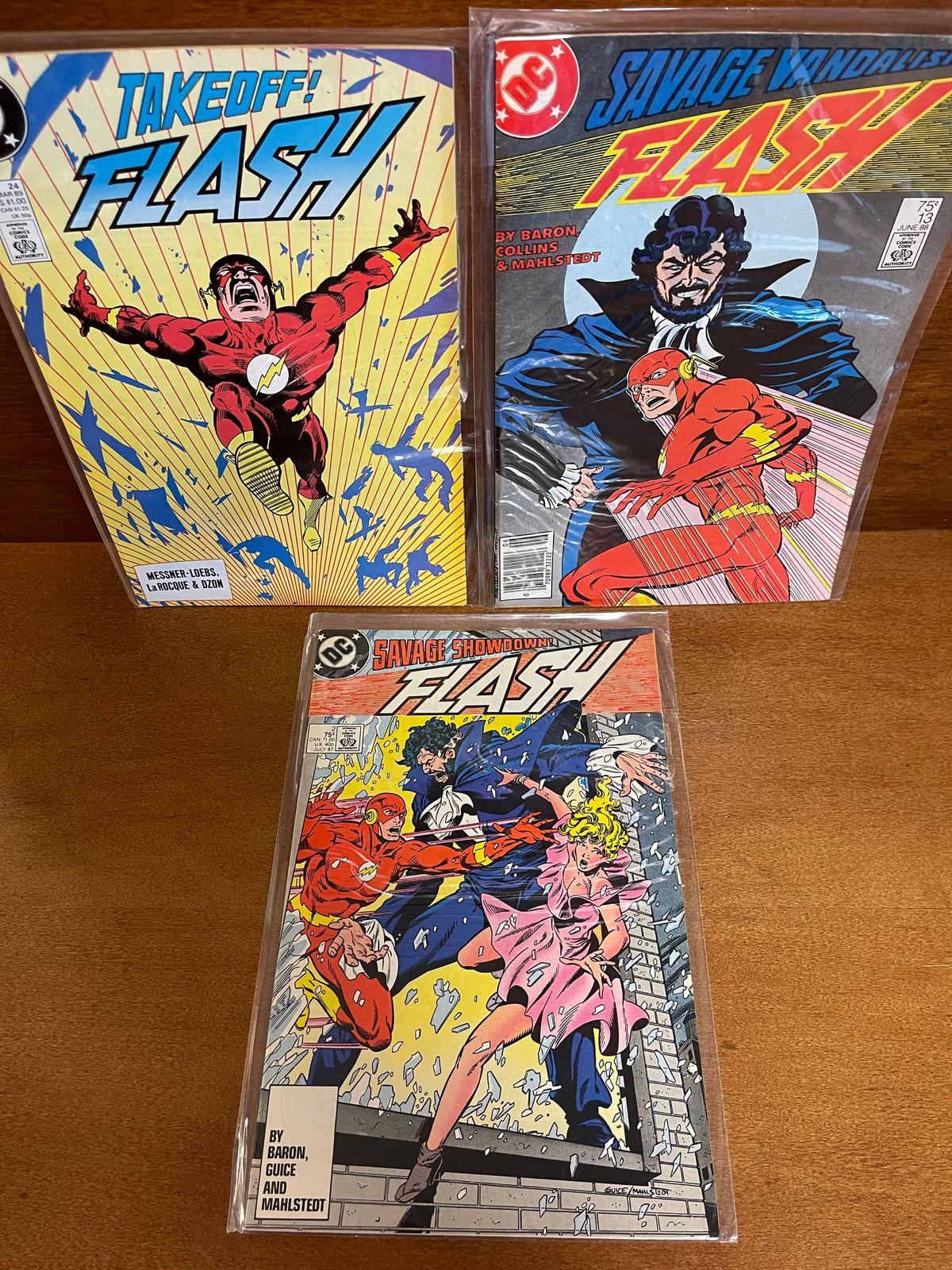 3 Issues Flash Comic #2 #13 #24 DC Comics Savage