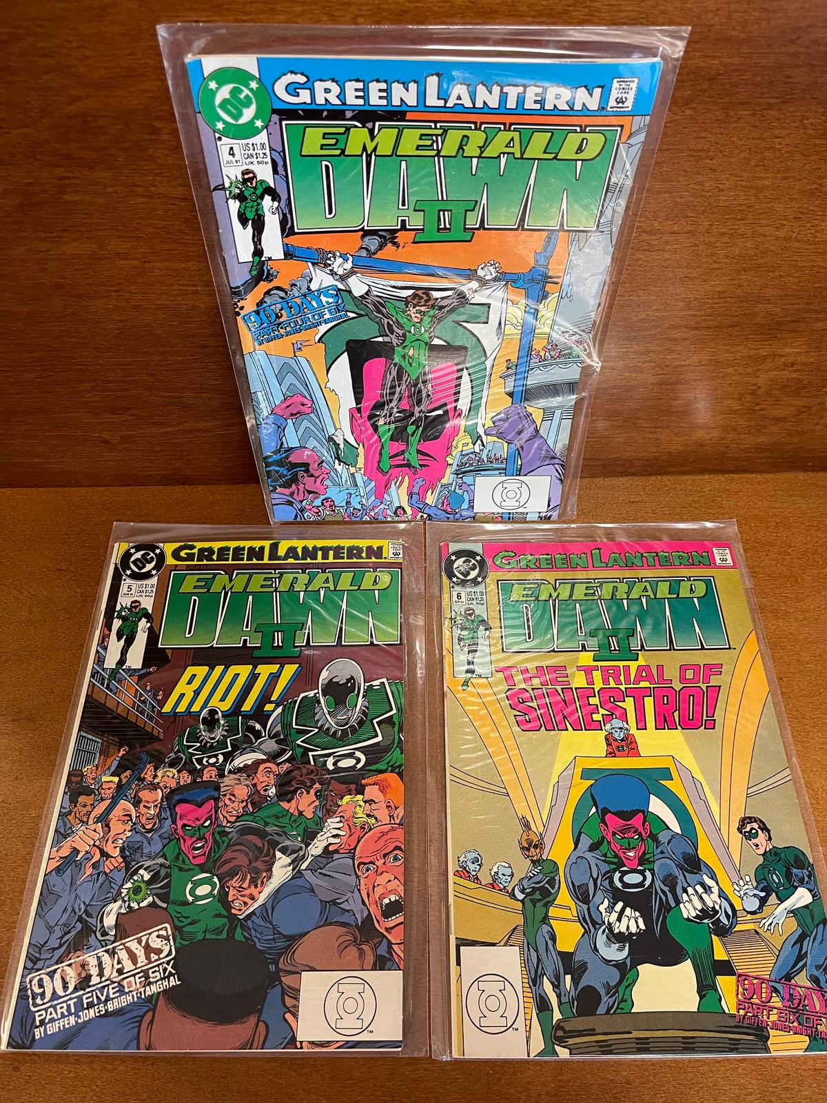 3 Issues Green Lantern Emerald Dawn II Comic #4 #5 #6 DC Comics 1991 Sinestro