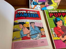 3 Hardcover Comic Books Your First Goldfish Your First Hamster Your First Puppy 1983 TFH Publication