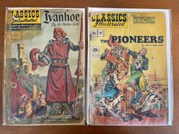 2 Issues Classics Illustrated Ivanhoe Comic #002 & Classics Illustrated The Pioneers Comic #37 15 Ce