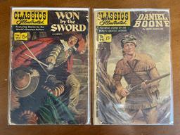 2 Issues Classics Illustrated Daniel Boone Comic #96 & Classics Illustrated Won By The Sword Comic #