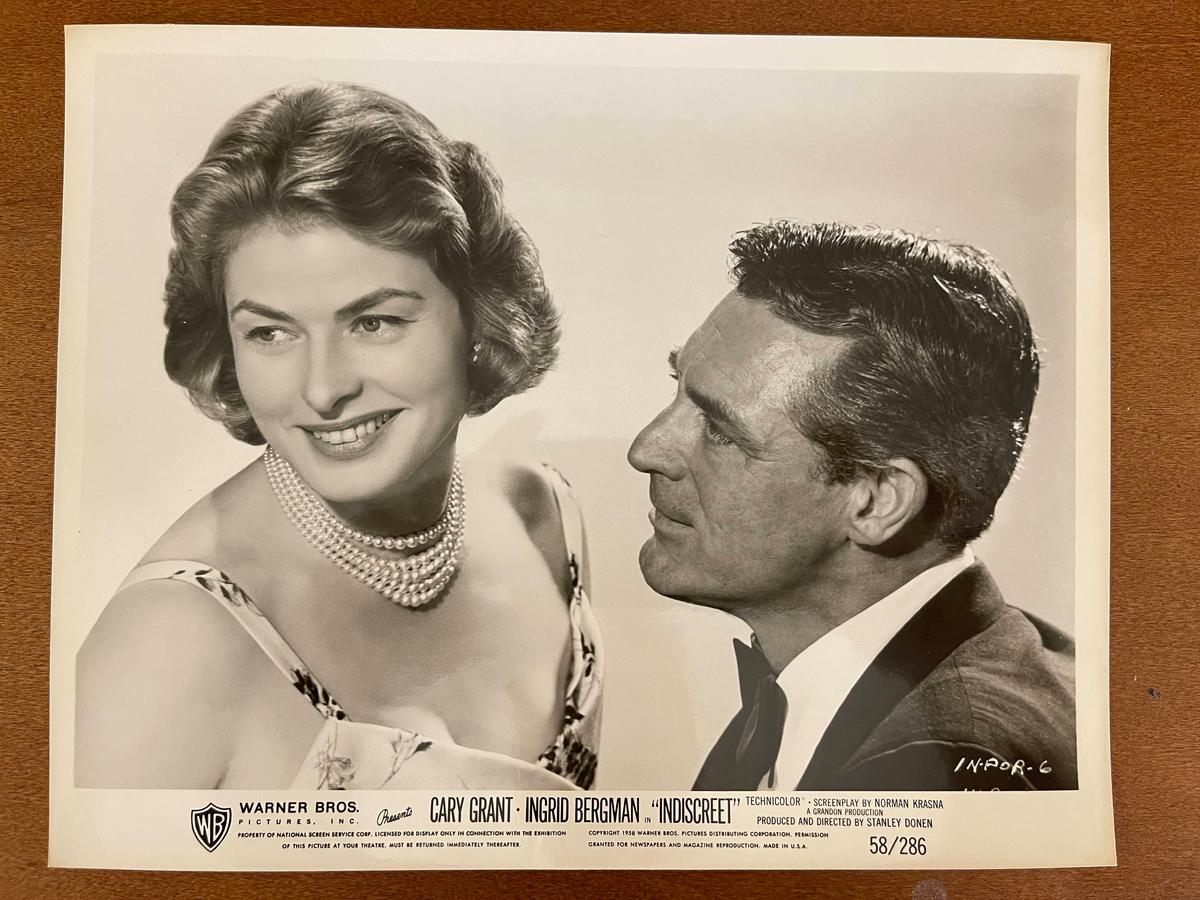 Photo from Indiscreet with Cary Grant and Ingrid Bergman 1958 With Studio Logo Text at the Bottom