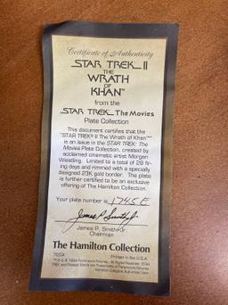 Star Trek II The Wrath of Khan from the Star Trek The Movies Plate Collection #1745E With COA From T