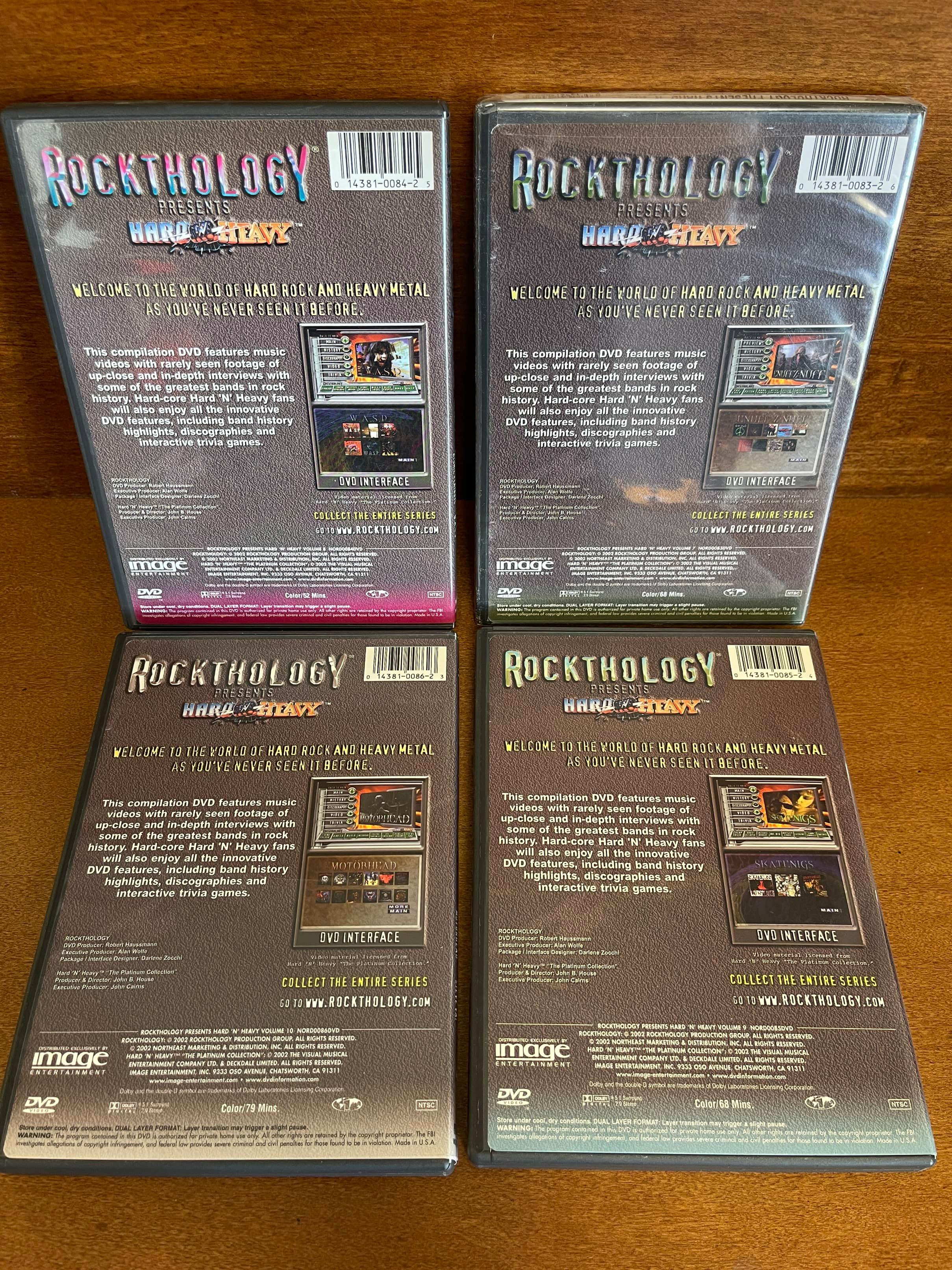 4 DVDs Rockthology Presents Hard N Heavy DVD #7 #8 #9 & #10 Featuring The Cult Poison Atomic Playboy