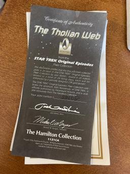 The Tholian Web from the Star Trek Original Episodes Plate Collection #2896B With COA From The Hamil