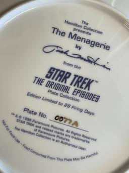 The Menagerie from the Star Trek Original Episodes Plate Collection #0077A With COA From The Hamilto