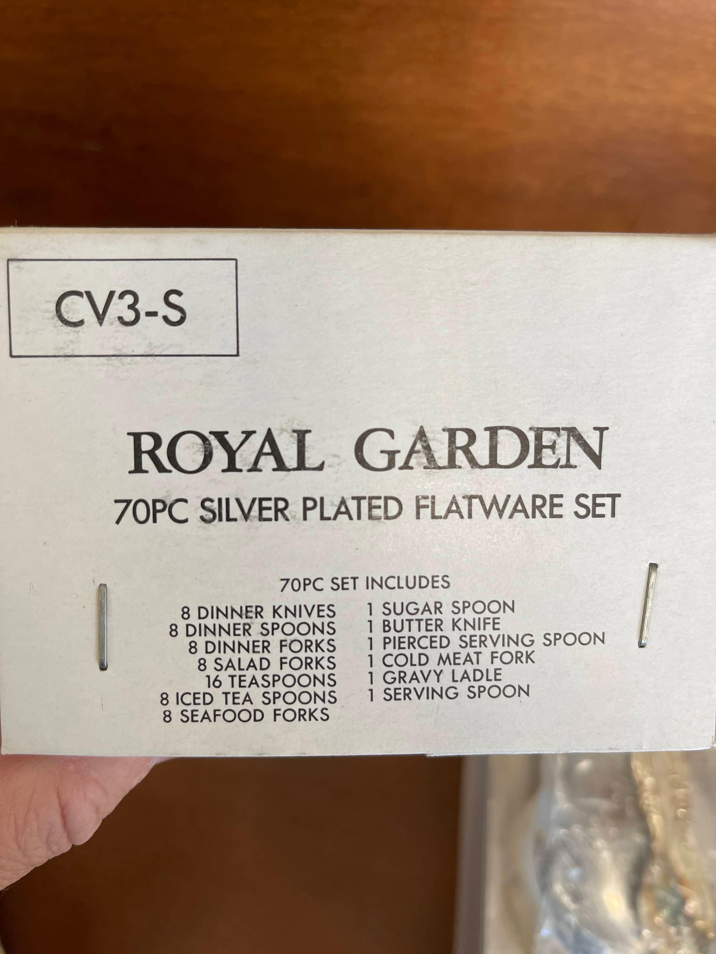 Royal Garden 140-Piece 24 Karat GOLD & SILVER Plated Flatware Sets From ESTIA
