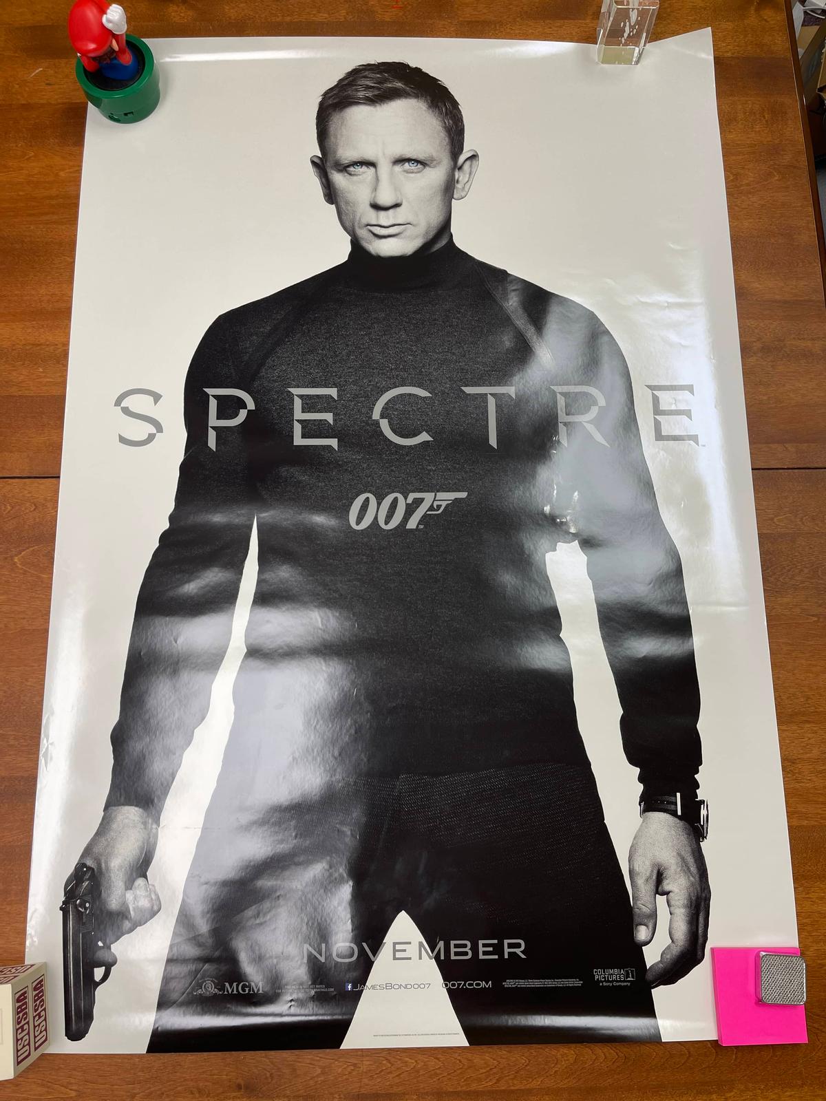 007 Spectre Theatrical Movie Poster Double Sided 27"x40" MGM Very Good Condition