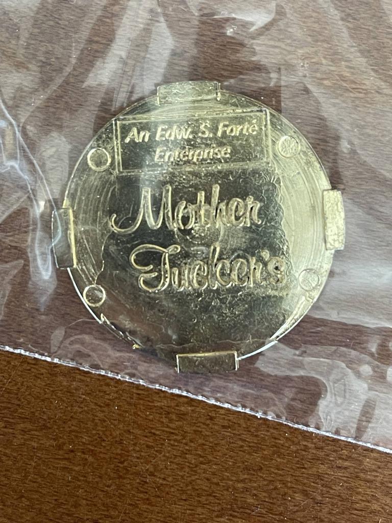 Collectible Golden Metal Casino Chip Core Dynamite Mother Tucker's Edwin S. Forte Enterprise