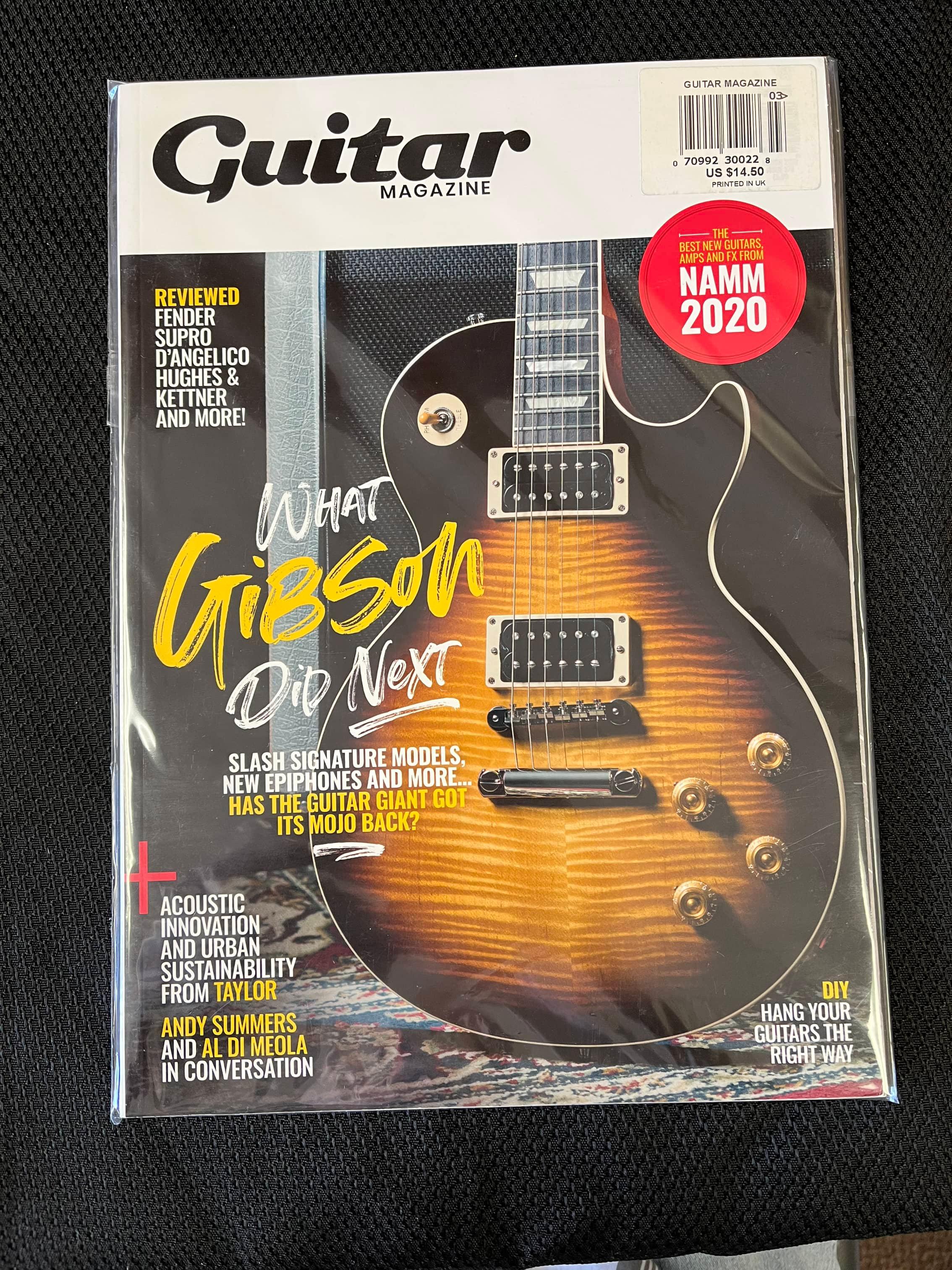 Guitar Magazine March 2020 Printed in the UK Cover Price $14.50