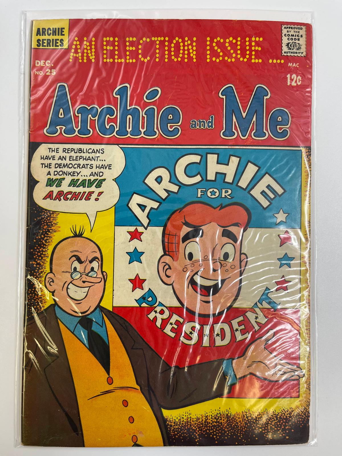 Archie and Me Comic #25 Archie Series Silver Age 1968 Archie For President 12 Cents